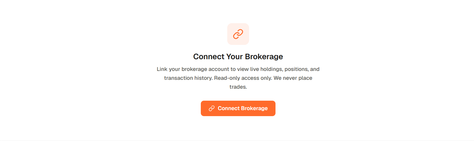 Genesis Risk Monitor Integrations tab showing brokerage connection and sync controls